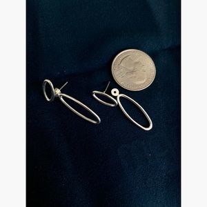 2-Part silver color metal earring